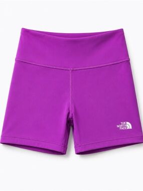 The‎ North Face Womens Magenta High Rise Athletic Bike Shorts Purple Medium